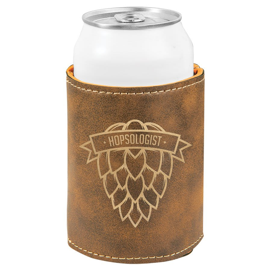 Personalized Leather Koozie Can Coolers