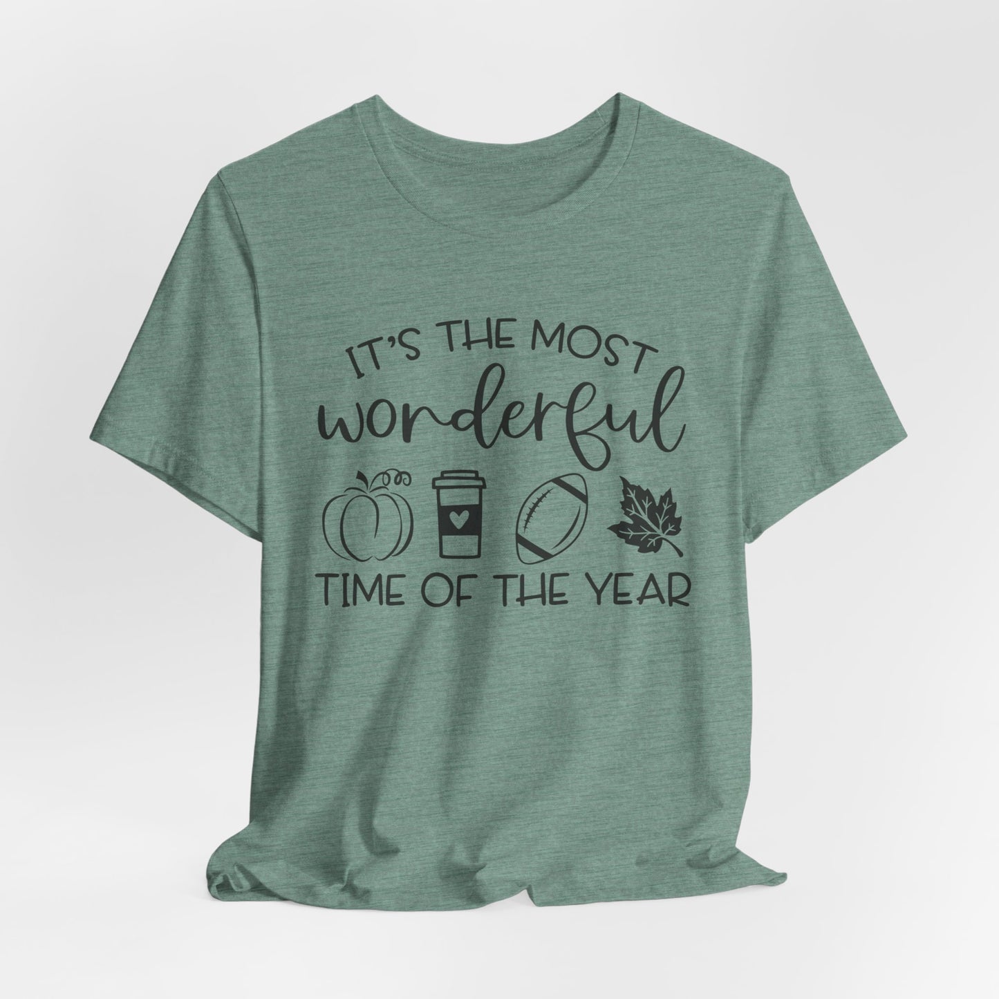 Pumpkins, coffee, leaves, and football Fall Adult Shirt