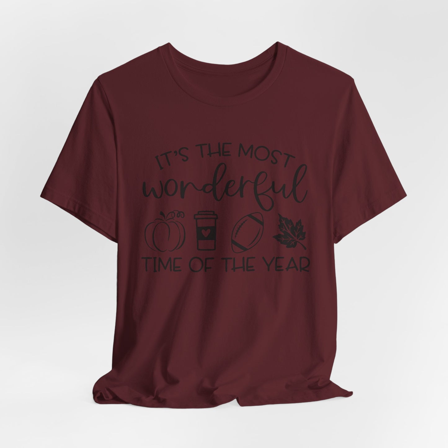 Pumpkins, coffee, leaves, and football Fall Adult Shirt