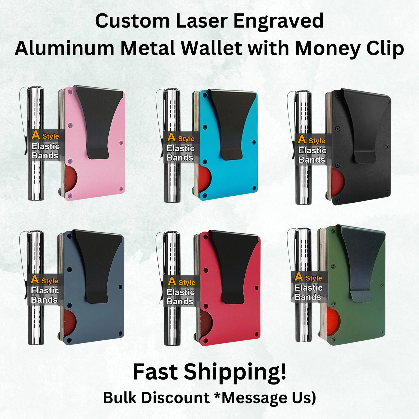 Minimalist Wallet | Aluminum Wallet | Personalized | Custom Engraving | RFID Wallet | Money Clip | Personalized Wallet | Custom Wallet