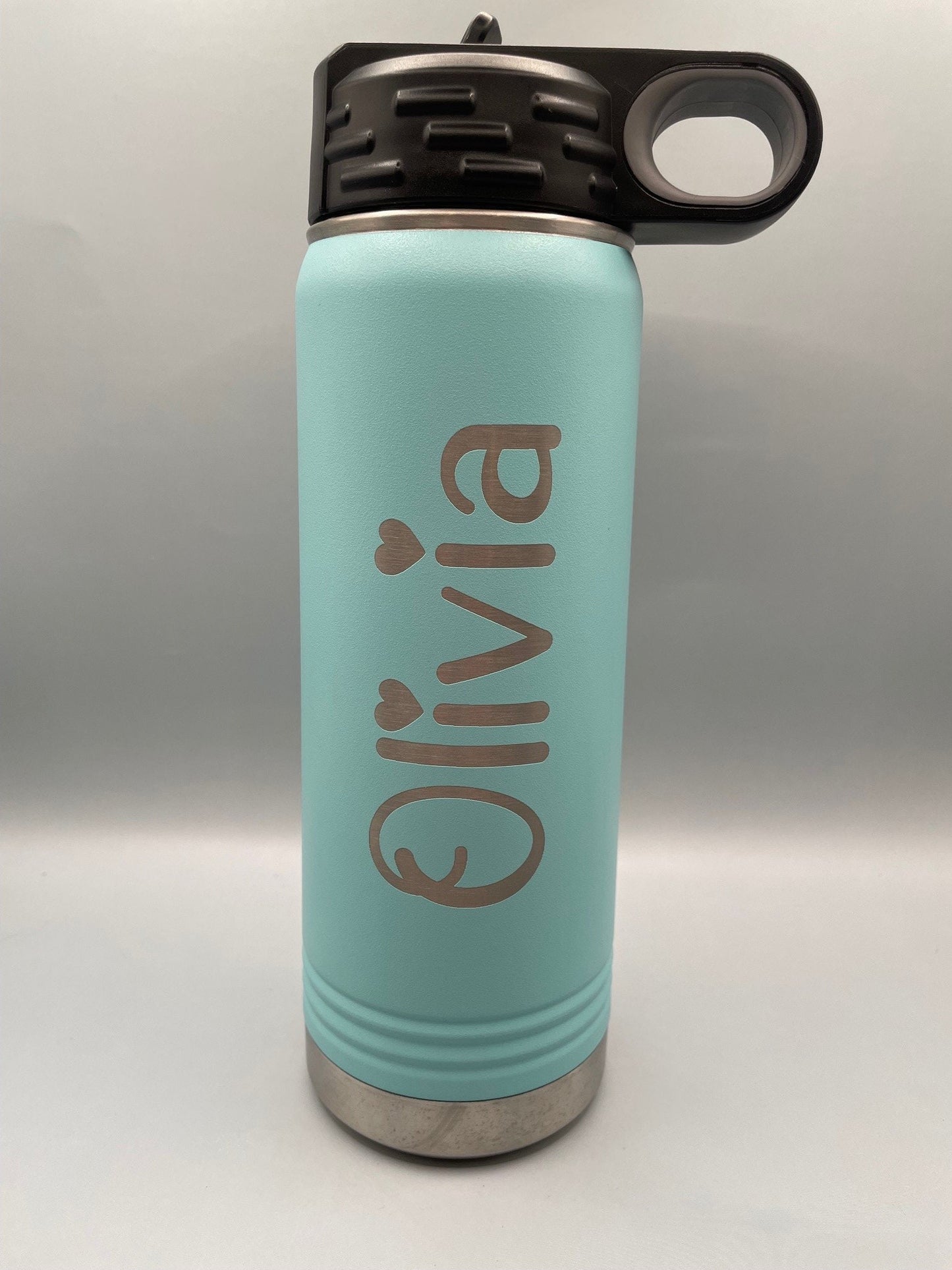 Laser Engraved 20 Ounce Water Bottle, Personalized, Custom Design Text, 20 oz. Polar Camel Insulated Tumbler, Cup, Mug, Flip Straw, Bulk