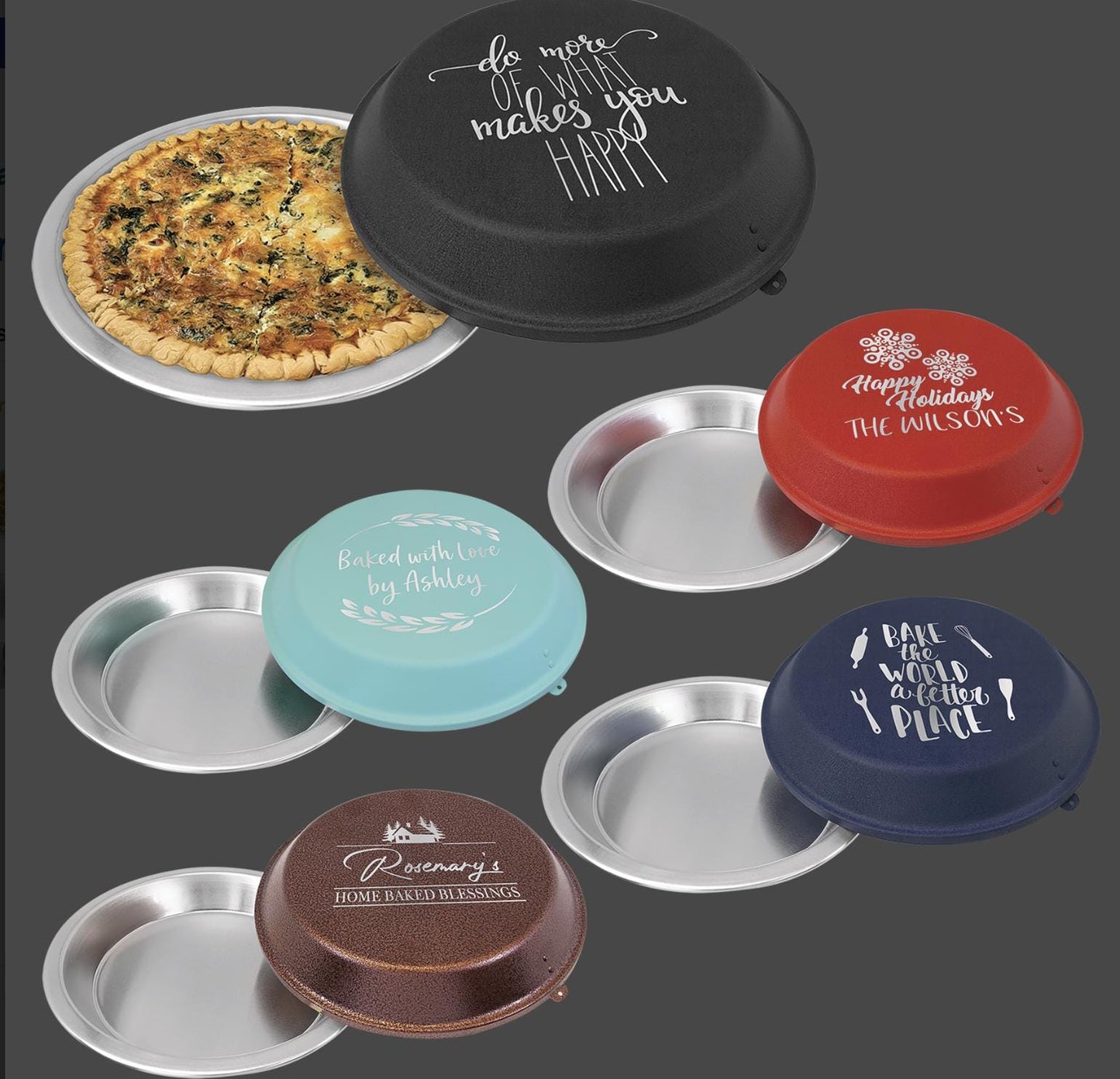 Custom Laser Engraved Pie Pan, Aluminum Pie Pan, Housewarming gift, Personalized Pie Pan, Christmas Gift For Her, Baking Pan, Kitchen Gift