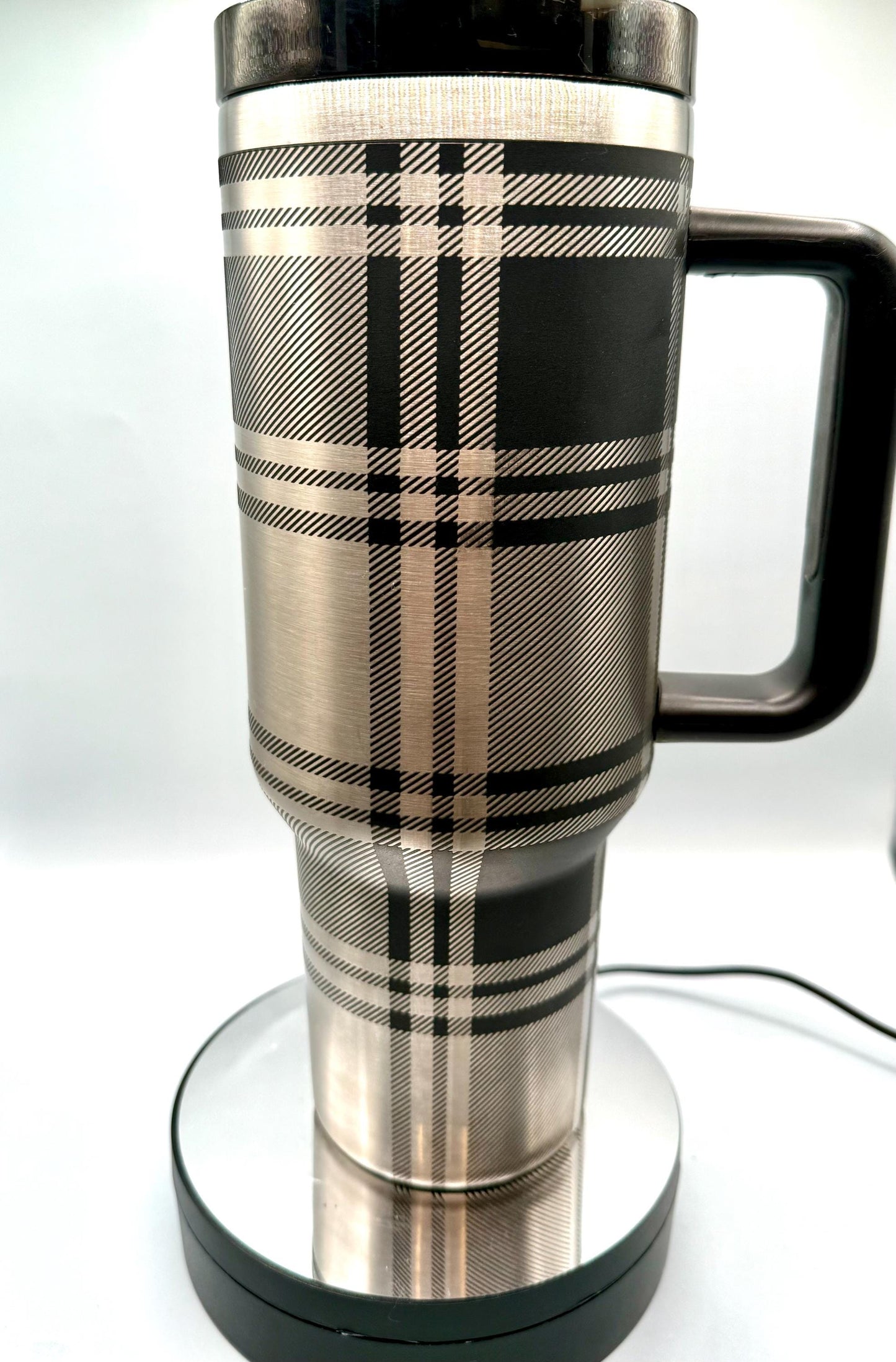 Christmas Holly Mistletoe Full Wrap 40oz Tumbler White GreenBlack Steel, Green Gold, red gold, red green plating, christmas gift, holiday