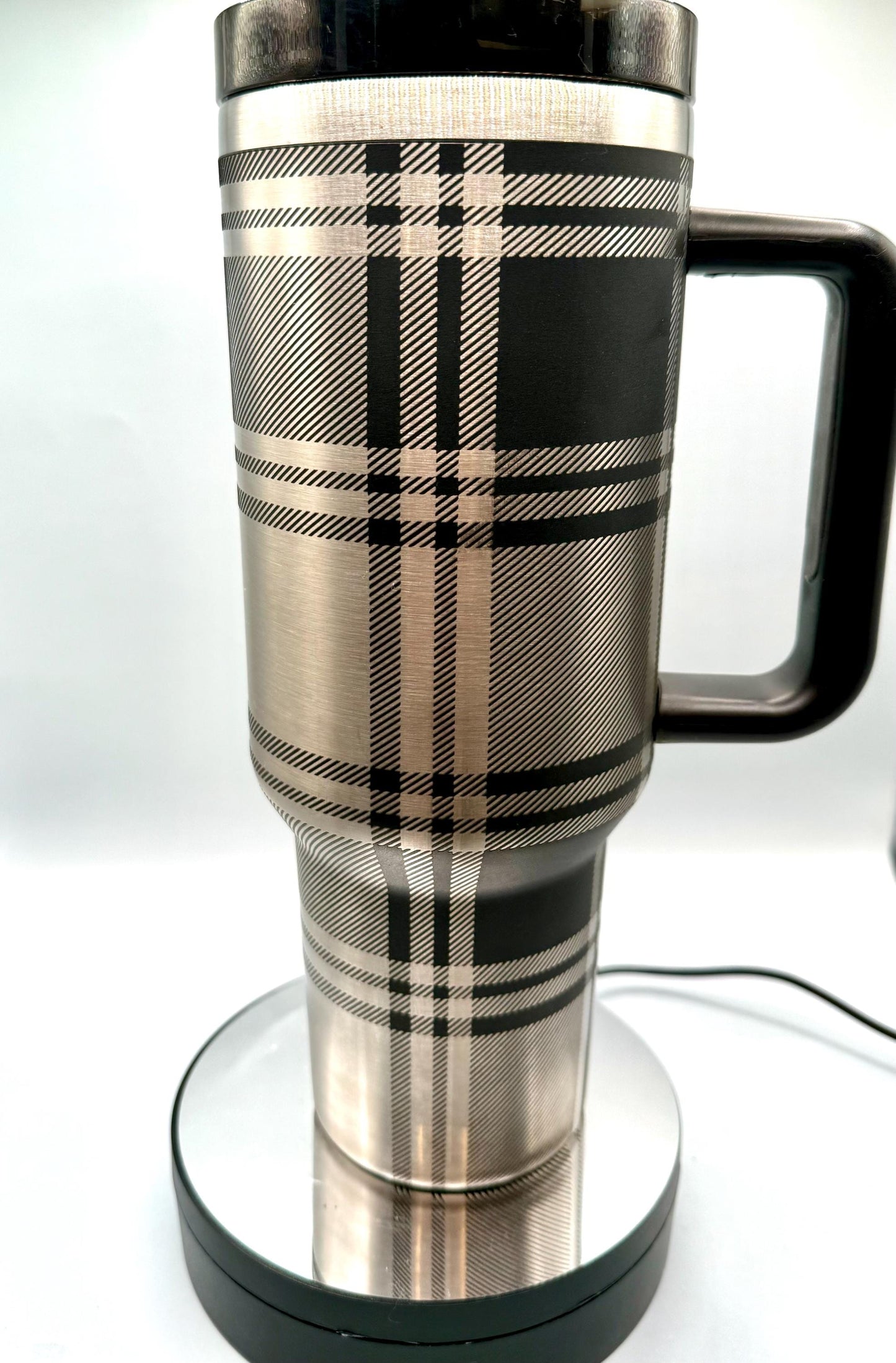 Christmas Holly Mistletoe Full Wrap 40oz Tumbler White GreenBlack Steel, Green Gold, red gold, red green plating, christmas gift, holiday