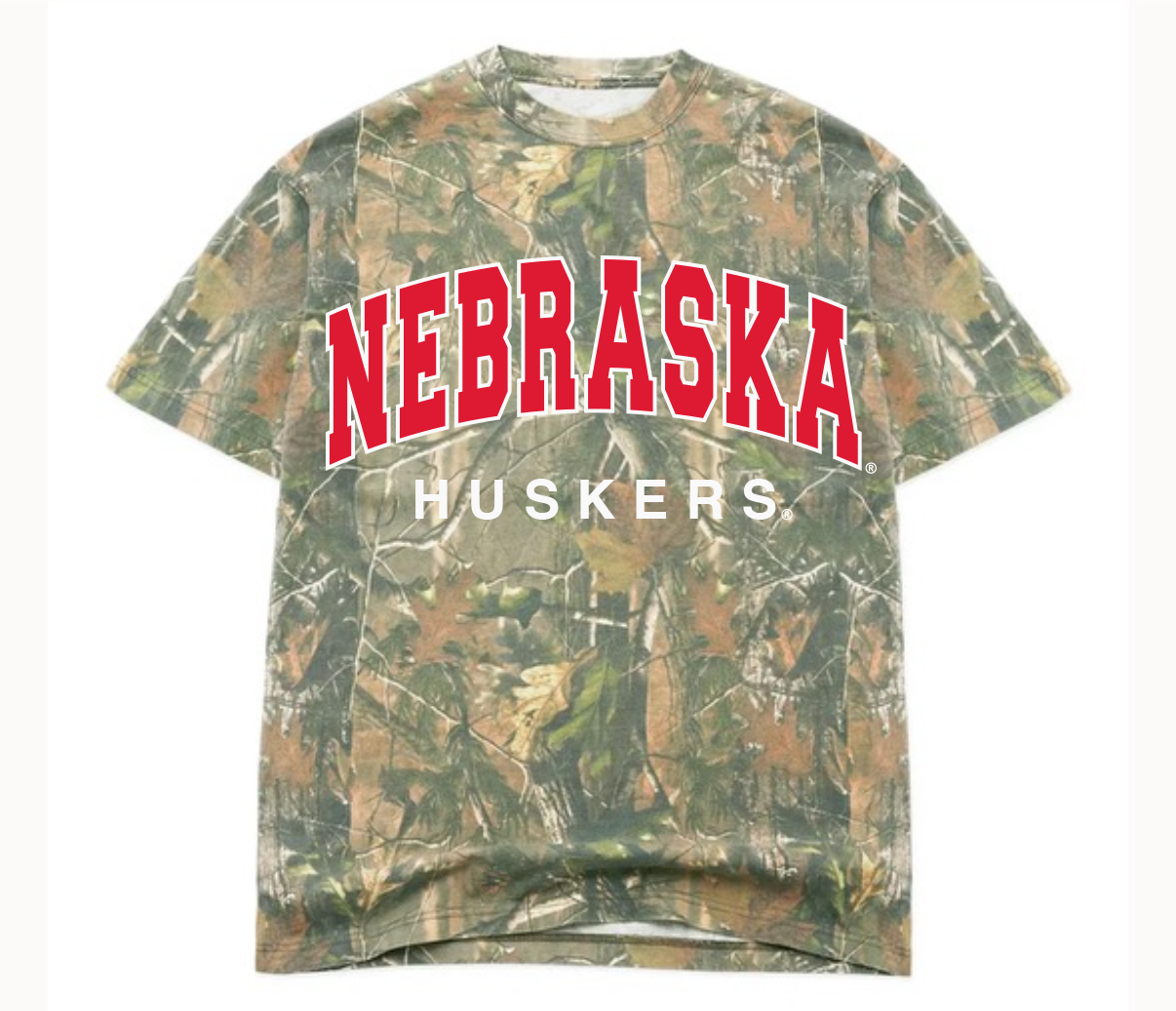 Nebraska Huskers Filled Gault Camo Tee