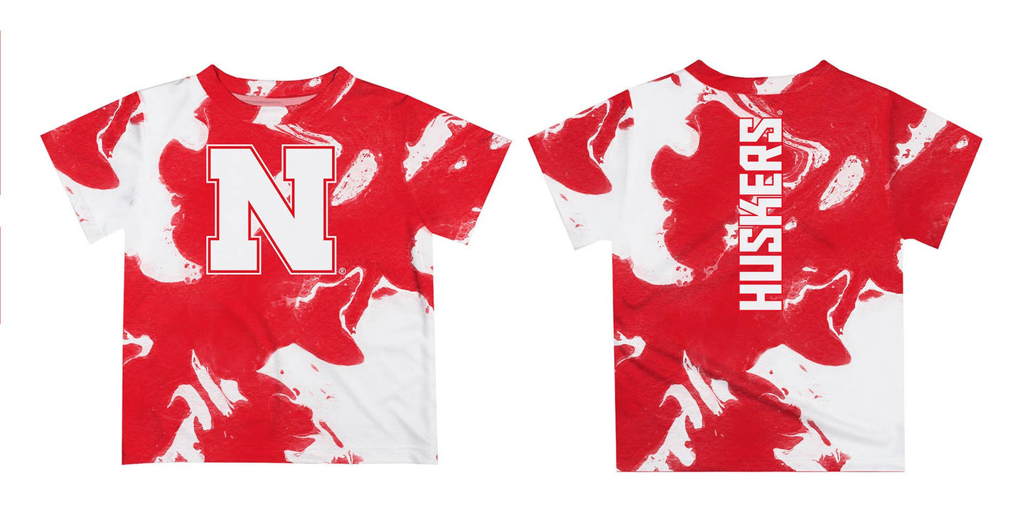 University of Nebraska Huskers Marble Boys Red T-shirt